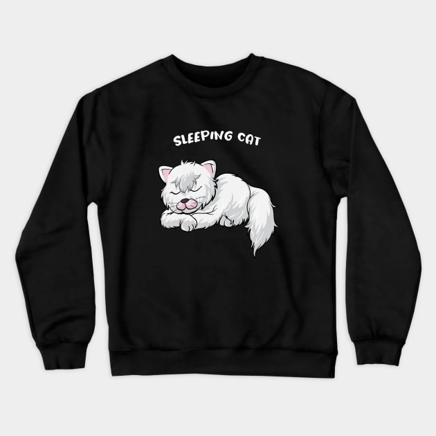 Cute Cat Meow Animal Crewneck Sweatshirt by JeffDesign